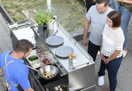 Live Cooking Stations (with Built-in Ventilation)