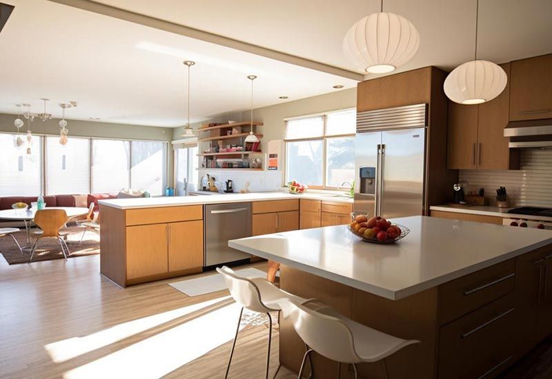 LIVING KITCHEN with Smart HVAC Integration